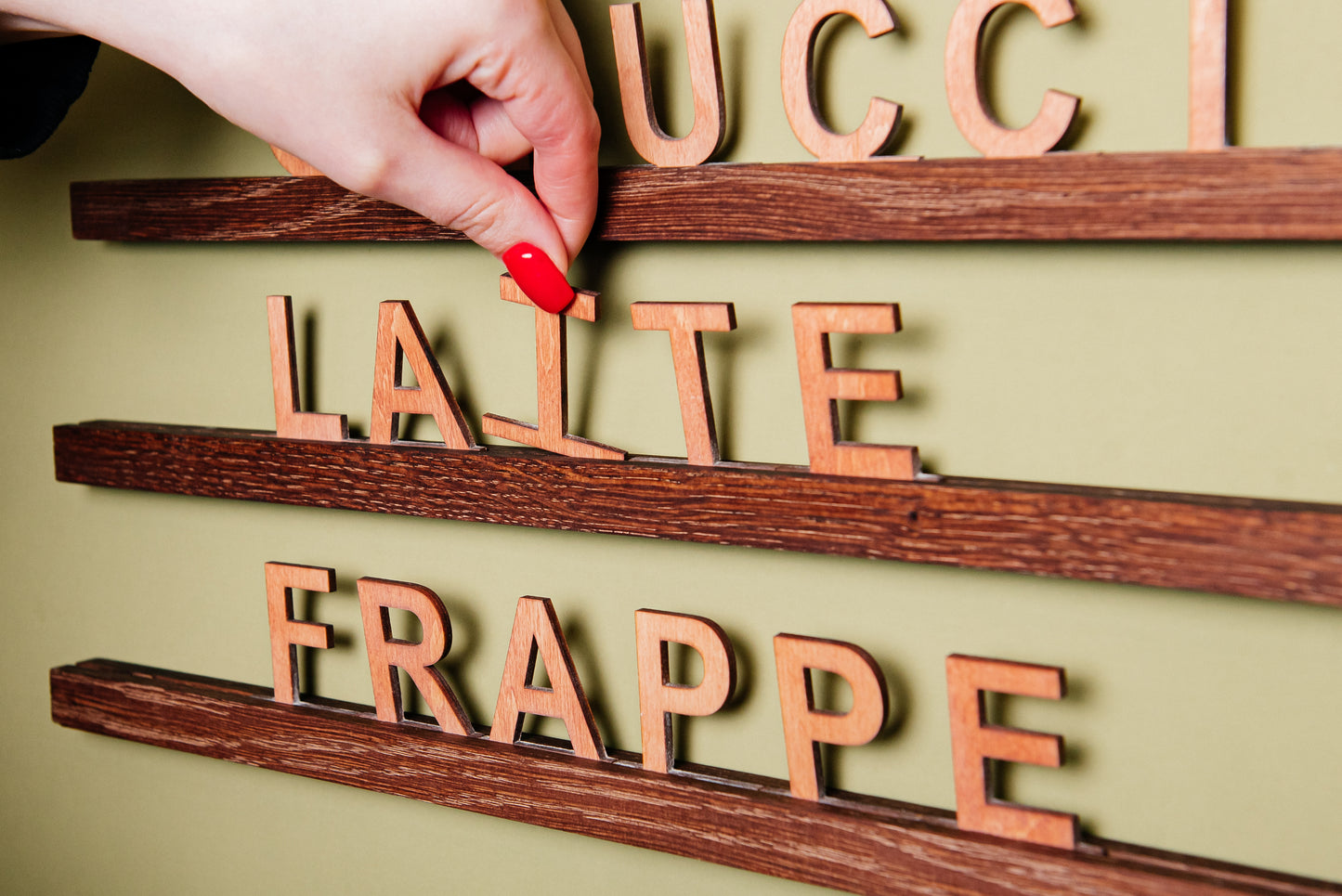 Wood Wall Menu Rails