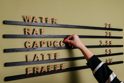 Acryl Rails for Wall Mounted Menu