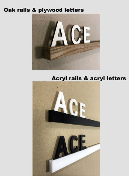 Wooden Message Board with Acrylic Numbers