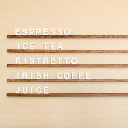 Acryl letters for wall menu board